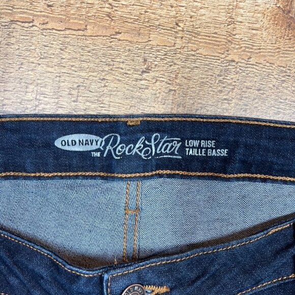 Old Navy Dark Wash Rockstar Super Skinny Low Rise Jeans size 18L - Picture 3 of 5